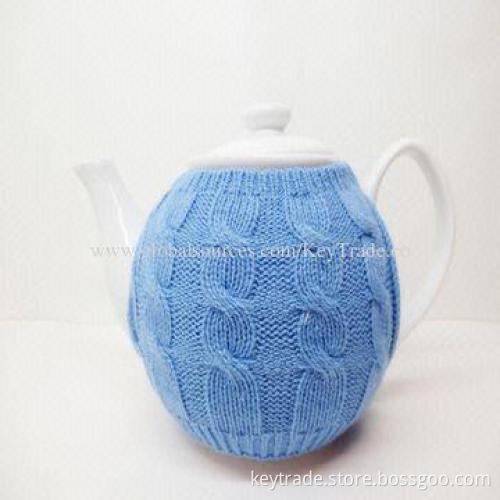 Fine Porcelain Tea Pot in Textile Coat